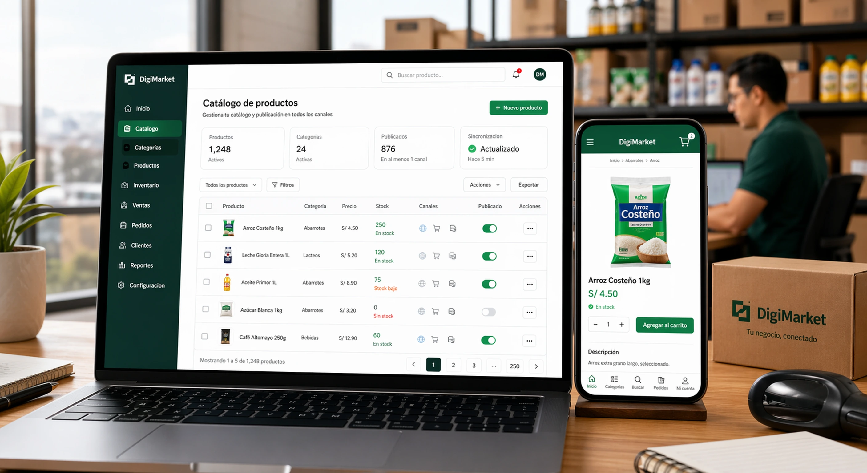 Catalogo omnicanal conectado al ERP de DigiMarket
