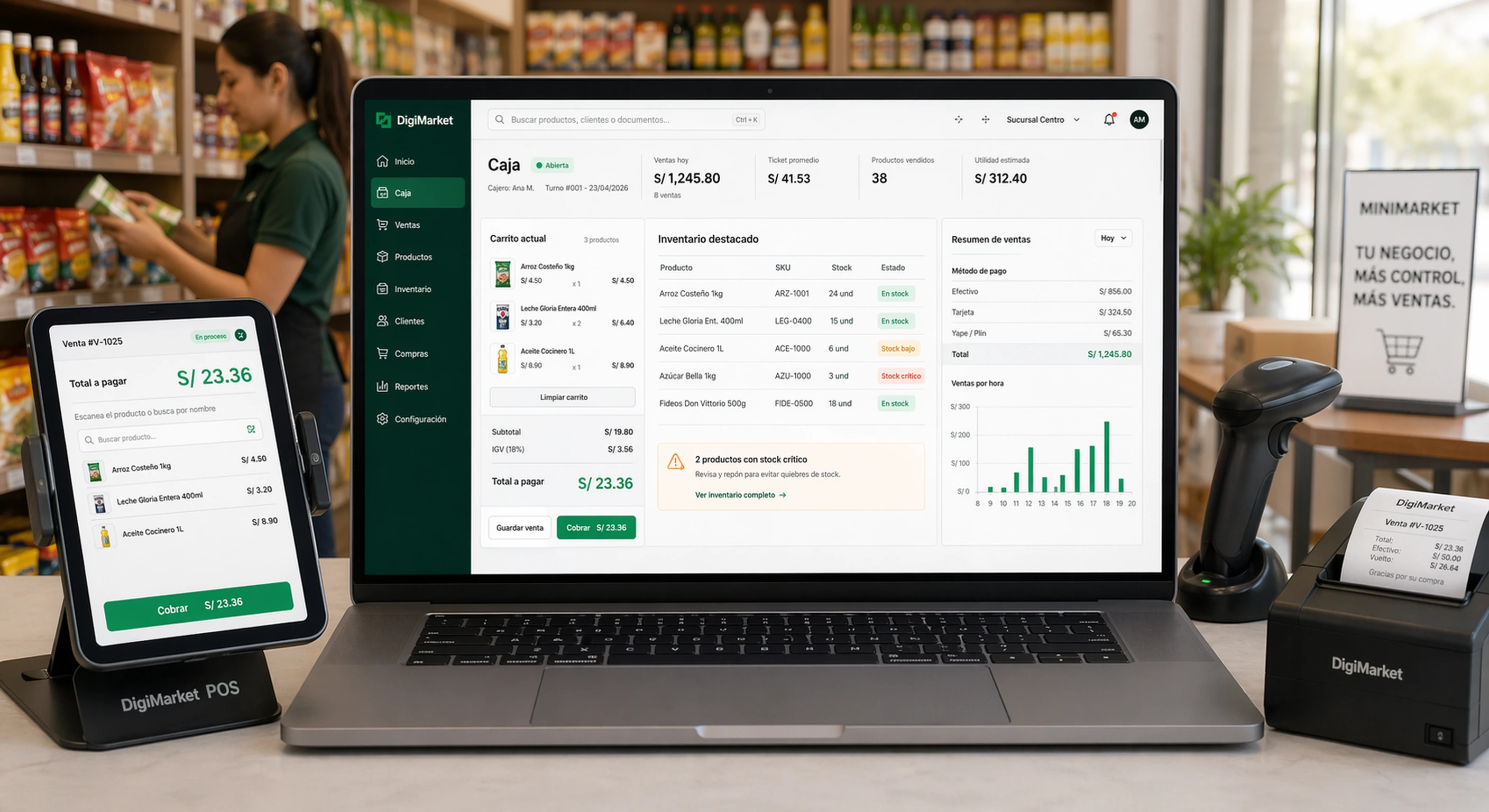 Operacion de ventas e inventario con DigiMarket